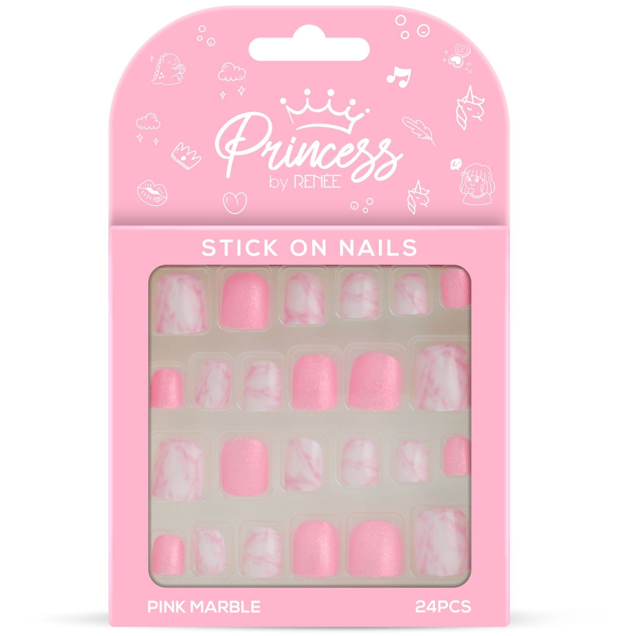 Amazon.com: False Nails for Girls 24 Pcs Press On Kids Fake Nails Tips  Candy Pattern : Beauty & Personal Care