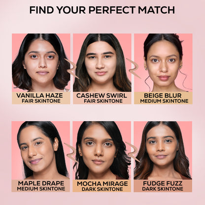 RENEE Bollywood Filter Pore Minimising Blurring Compact With Matte Finish & Full Coverage, 9 g
