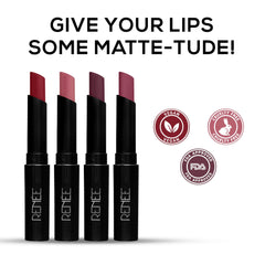 RENEE Very Matte Lipsticks - Long Lasting Weightless Velvety Formula