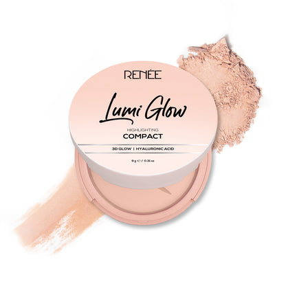 RENEE Lumi Glow Highlighting Compact with 3D Glow For Luminous Skin, 9 g