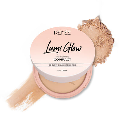 RENEE Lumi Glow Highlighting Compact with 3D Glow For Luminous Skin, 9 g
