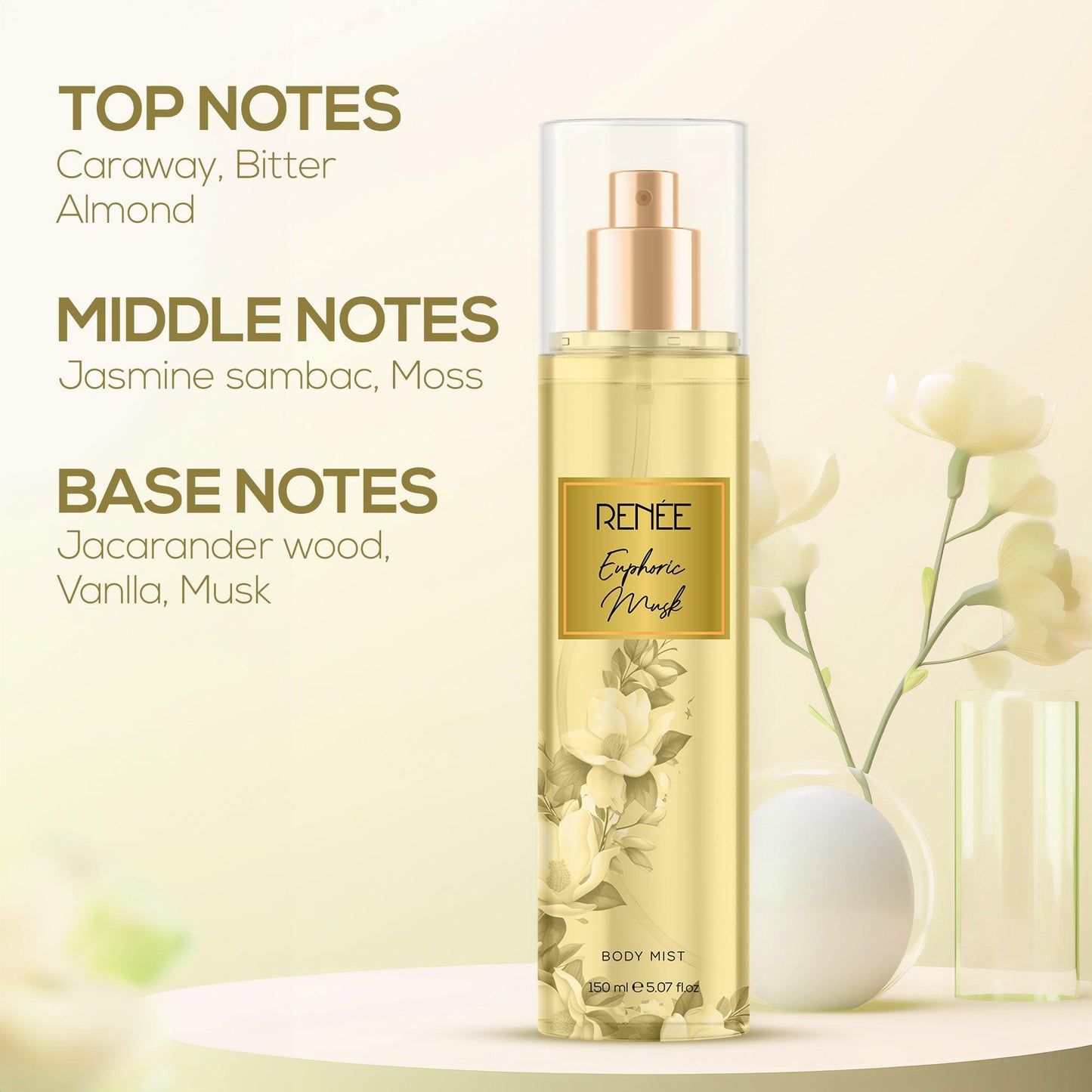 RENEE Euphoric Musk Body Mist, 150ml