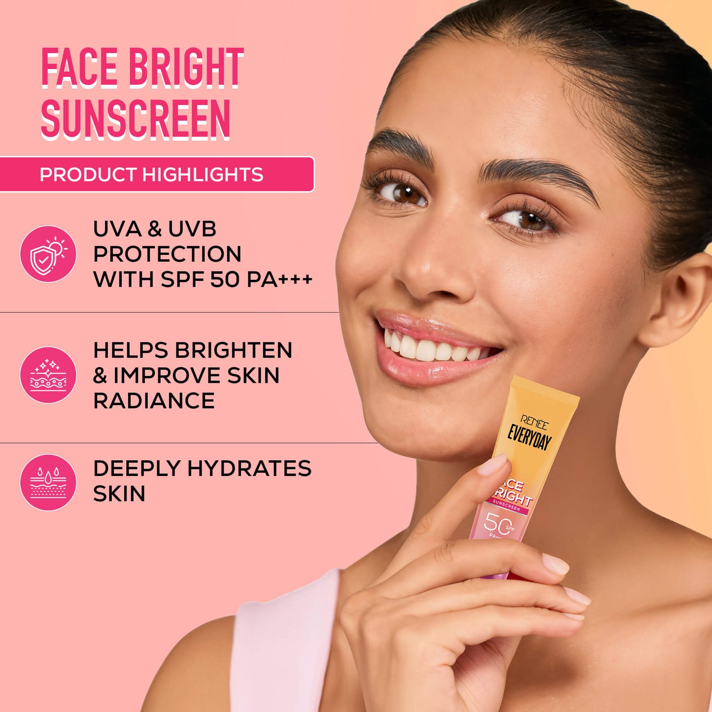 RENEE Everyday Face Bright Daily Skincare Kit With Face Wash, Face Scrub, Serum In Cream & Sunscreen For Bright Skin, Travel-Friendly Mini Pack