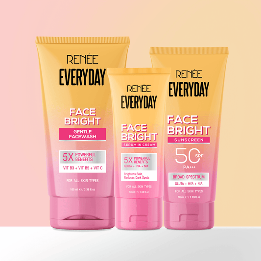 RENEE Everyday Face Bright Skincare Combo With Face Wash, Serum In Cream & In-Vivo Tested Sunscreen SPF 50 PA+++