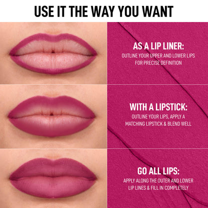 RENEE Curve Matte Lip Liner With Sharpener, 2.5g