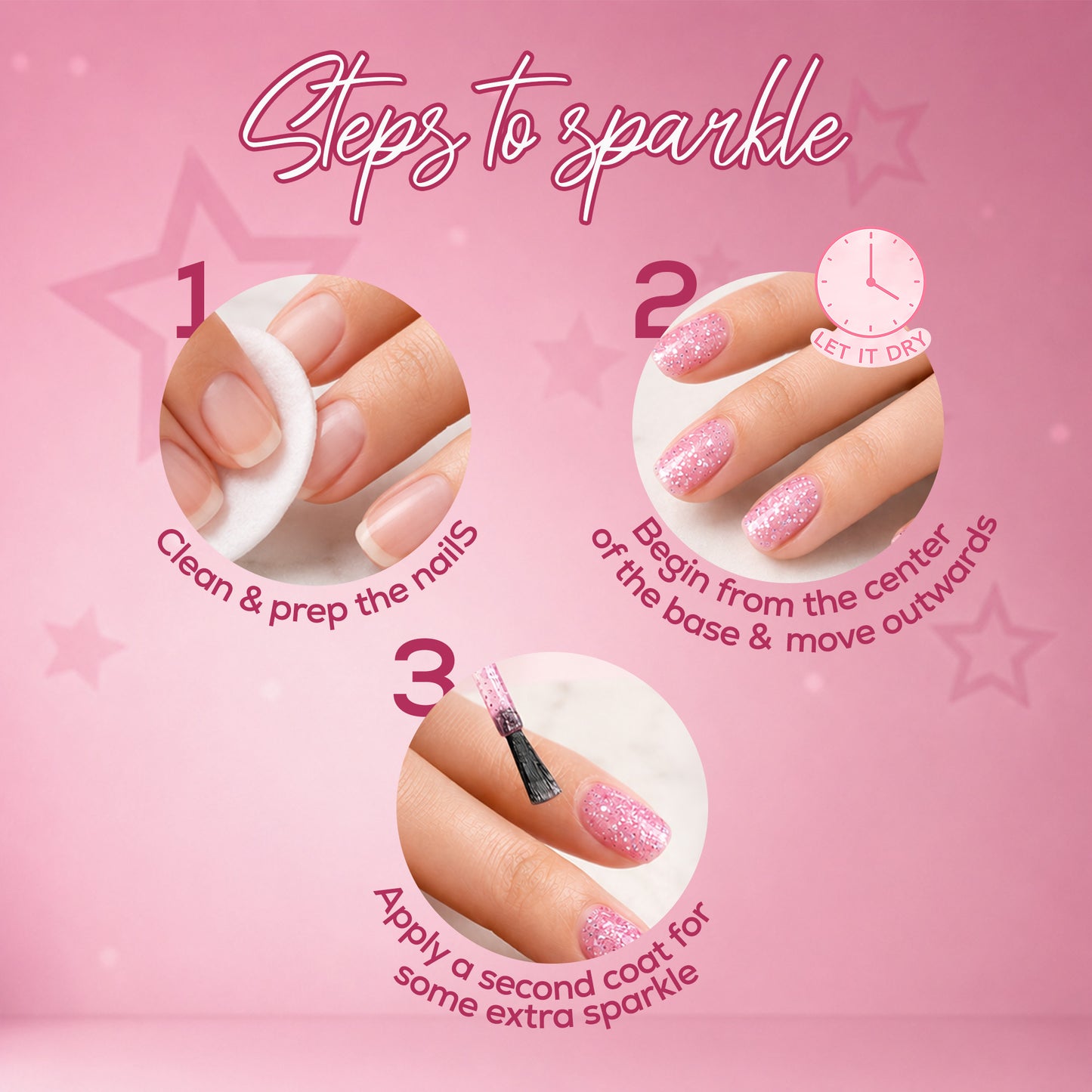 Born To Sparkle Nail Paint Set of 4 For Kids & Preteens by Princess by RENEE