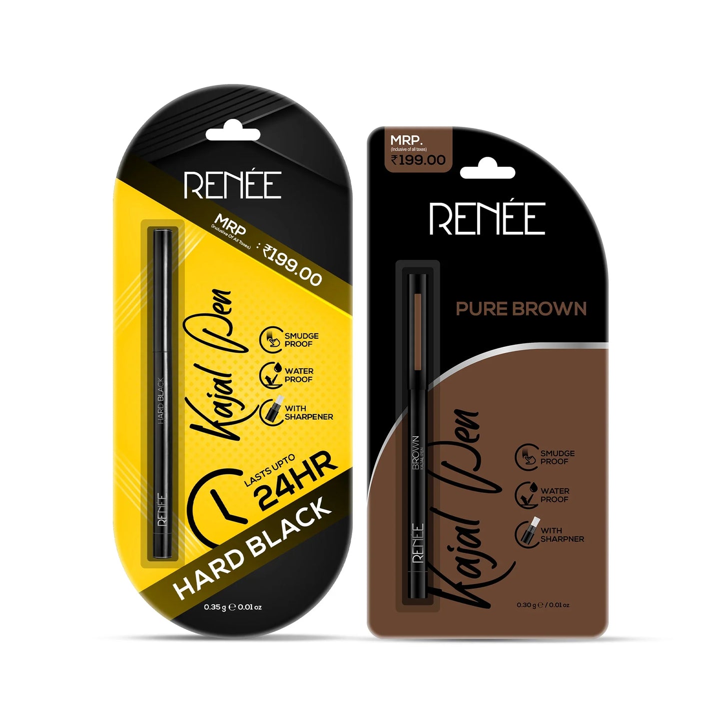 RENEE Hard Black & Pure Brown Kajal combo
