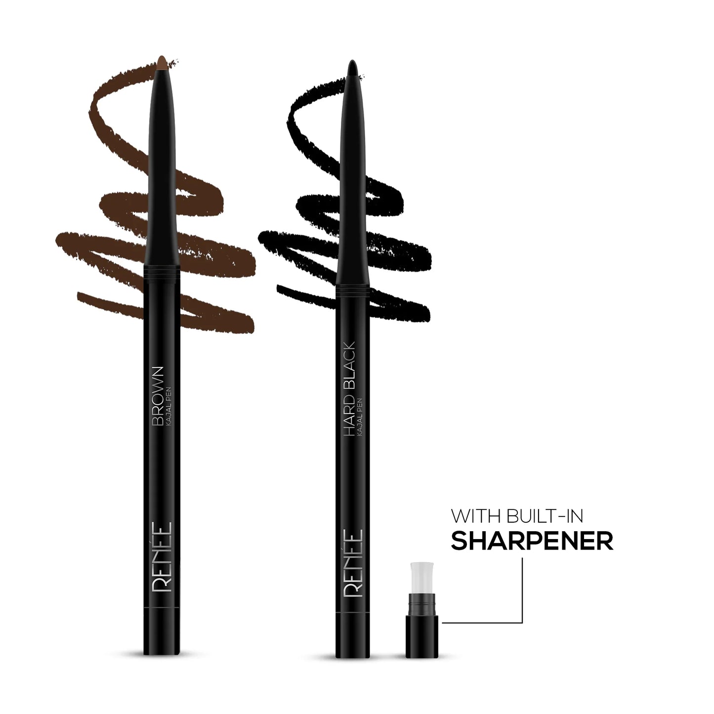 RENEE Hard Black & Pure Brown Kajal combo