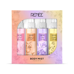 RENEE Body Mist Pack of 4, 20 ml Each