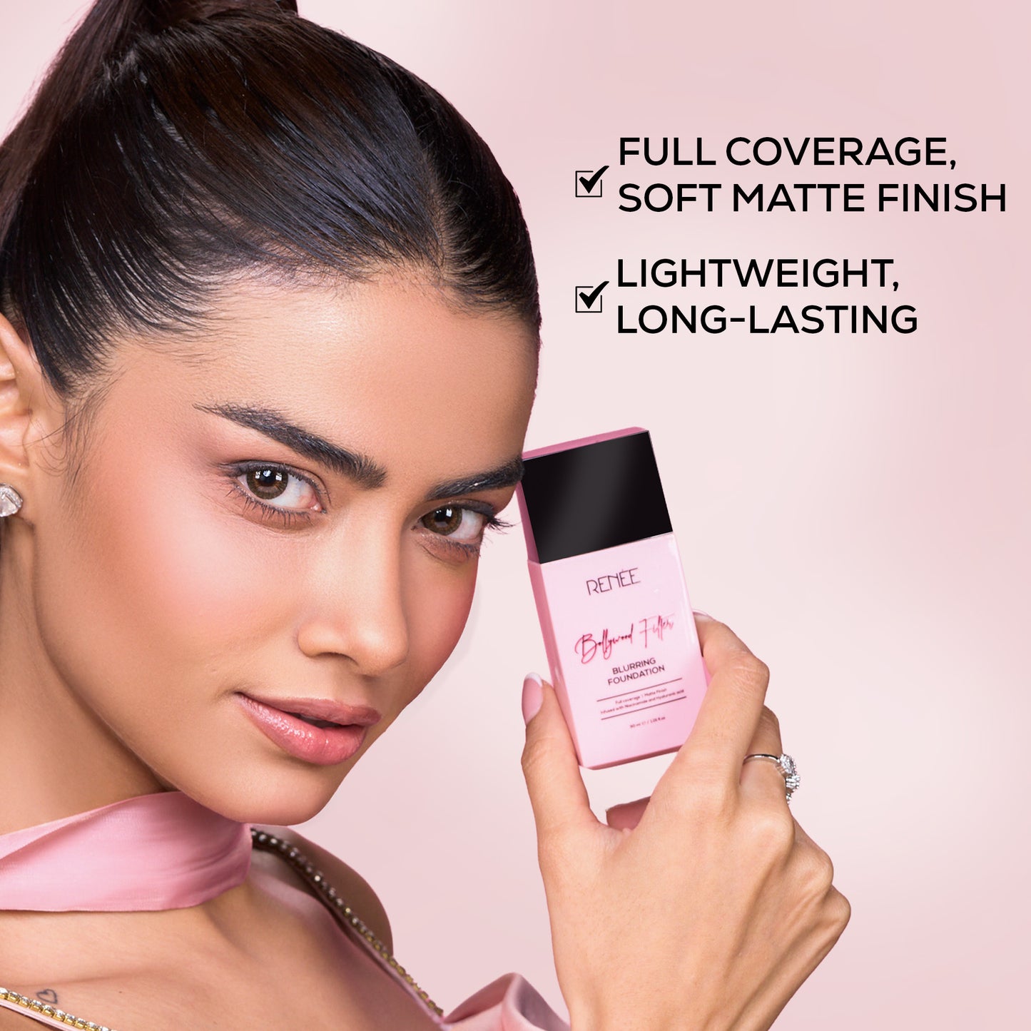 RENEE Bollywood Filter Pore Minimising Blurring Liquid Foundation With Matte Finish & Full Coverage, 30 ml