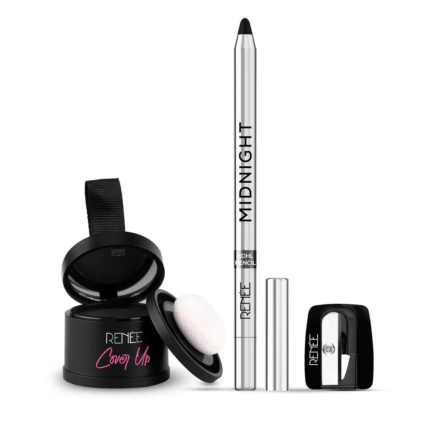 RENEE Midnight Kohl Kajal & Cover Up Hair Powder Combo