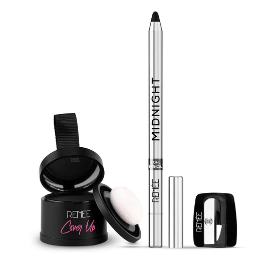 RENEE Midnight Kohl Kajal & Cover Up Hair Powder Combo