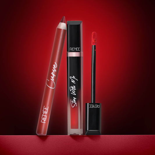 RENEE Curve Matte Lip Liner & Stay With Me Matte Liquid Lipstick Set