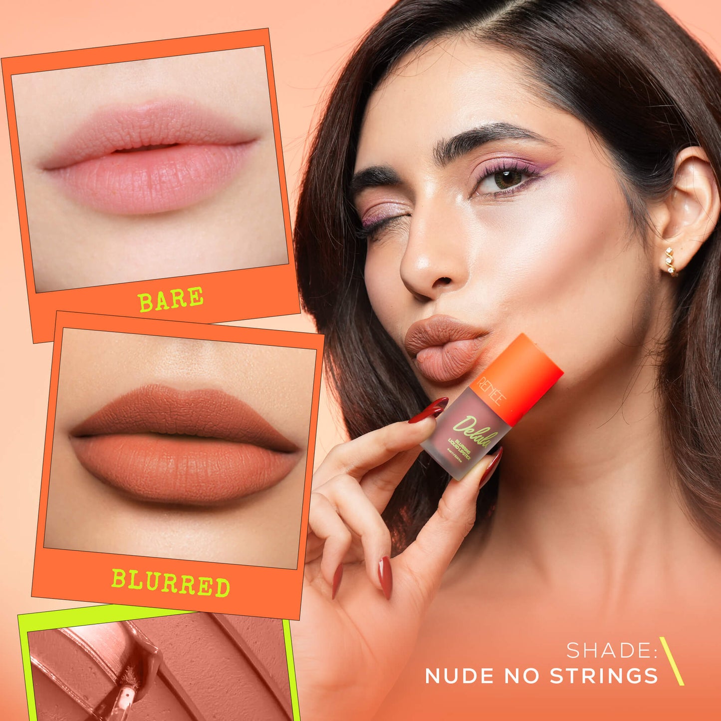 RENEE Delulu Blurring Matte Liquid Lipstick, 4ml