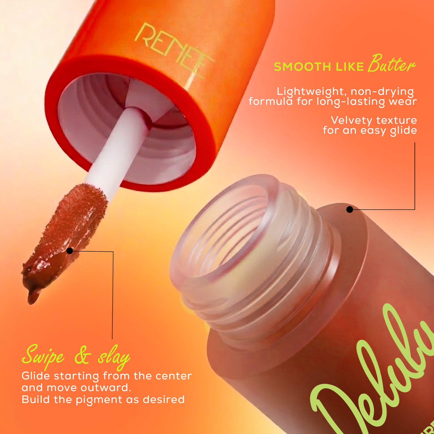 RENEE Delulu Blurring Matte Liquid Lipstick, 4ml