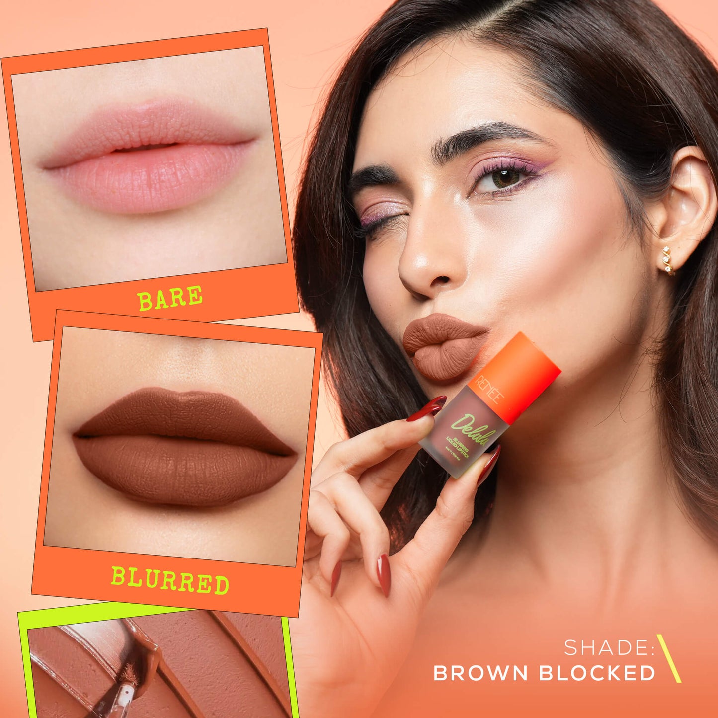 RENEE Delulu Blurring Matte Liquid Lipstick, 4ml