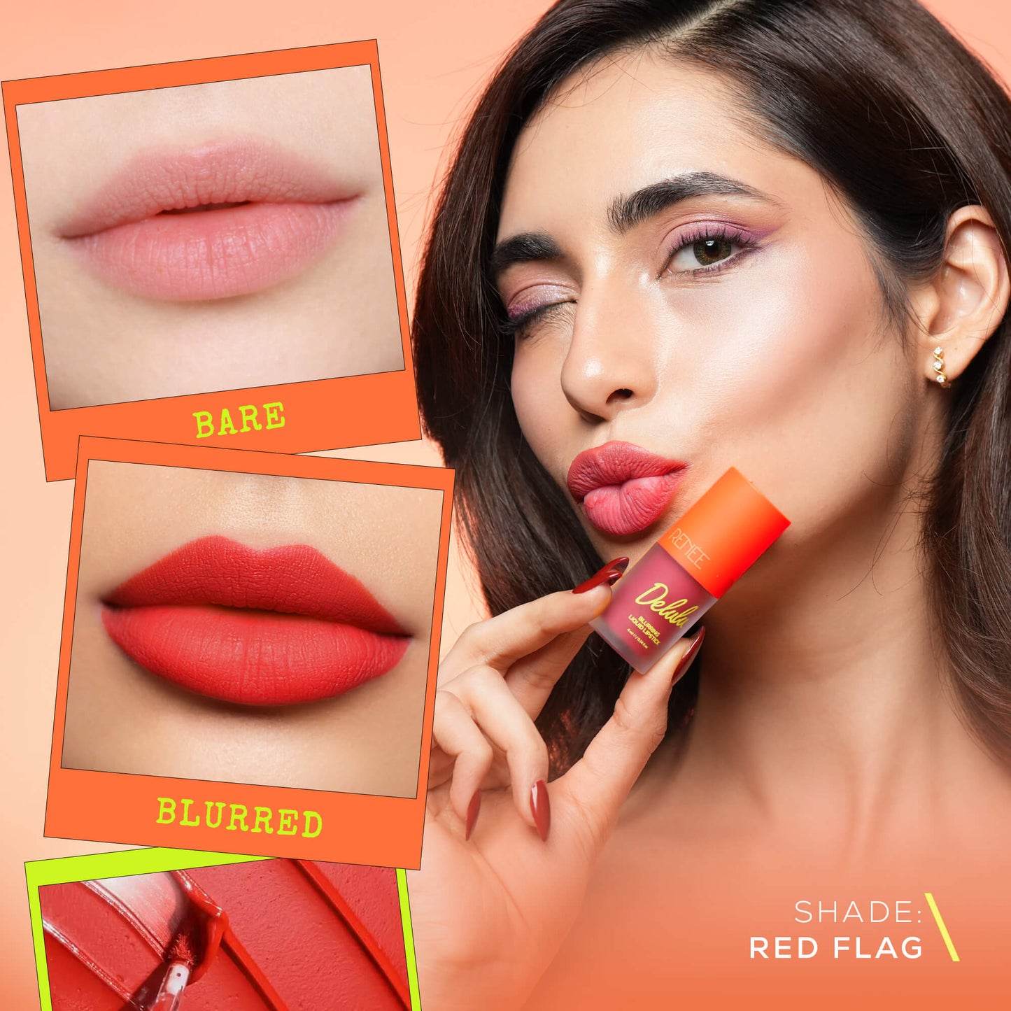 RENEE Delulu Blurring Matte Liquid Lipstick, 4ml