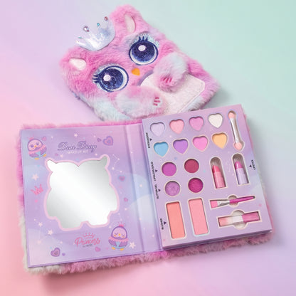 Dear Diary Makeup Kit With Brushes For Kids & Preteens by Princess by RENEE, Dermatologically Tested 