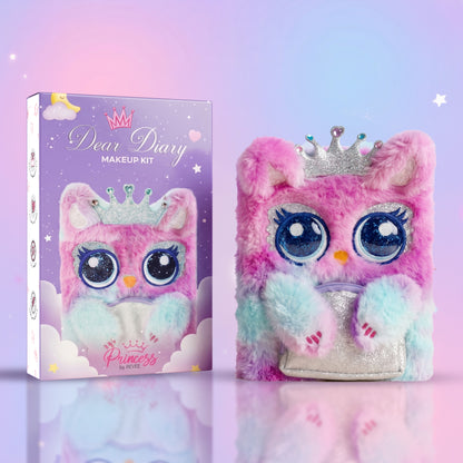 Dear Diary Makeup Kit With Brushes For Kids & Preteens by Princess by RENEE, Dermatologically Tested 