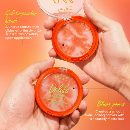 RENEE Delulu Blurring Gel Compact With Matte Finish, Controls Excess Oil & Reduces Shine