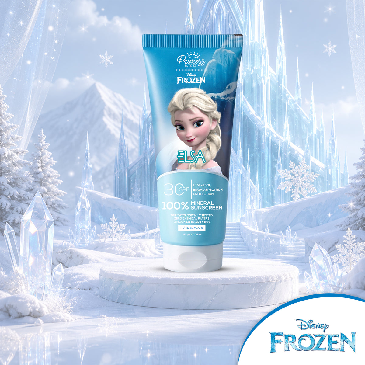 Disney Frozen Elsa Mineral Sunscreen With SPF 30 For Kids & Preteens by Princess by RENEE