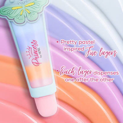 Five Layer Shiny Lip Gloss With Keychain For Kids & Preteens by Princess by RENEE