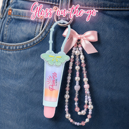 Five Layer Shiny Lip Gloss With Keychain For Kids & Preteens by Princess by RENEE
