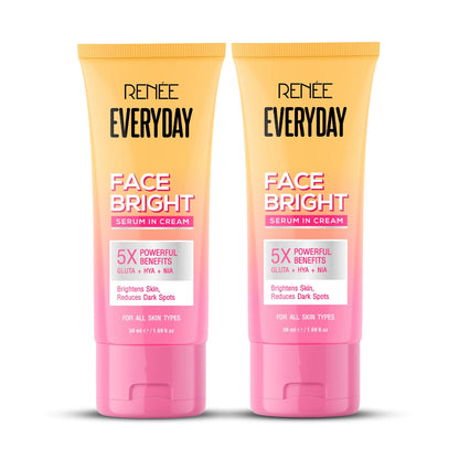 RENEE Everyday Face Bright Serum In Cream For Clear, Bright Skin, Pack of 2
