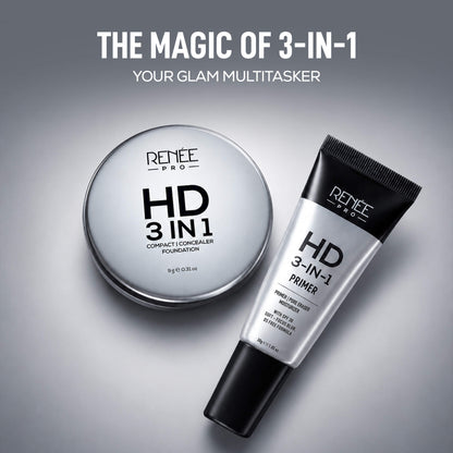 RENEE PRO HD 3-In-1 Primer, Blurs Pores & Fine Lines, Smooths & Moisturizes Skin With SPF 30