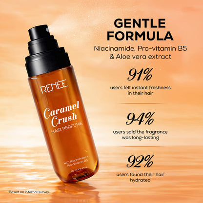 RENEE Hair Perfume Caramel Crush, With Niacinamide & Provitamin B5, 100ml