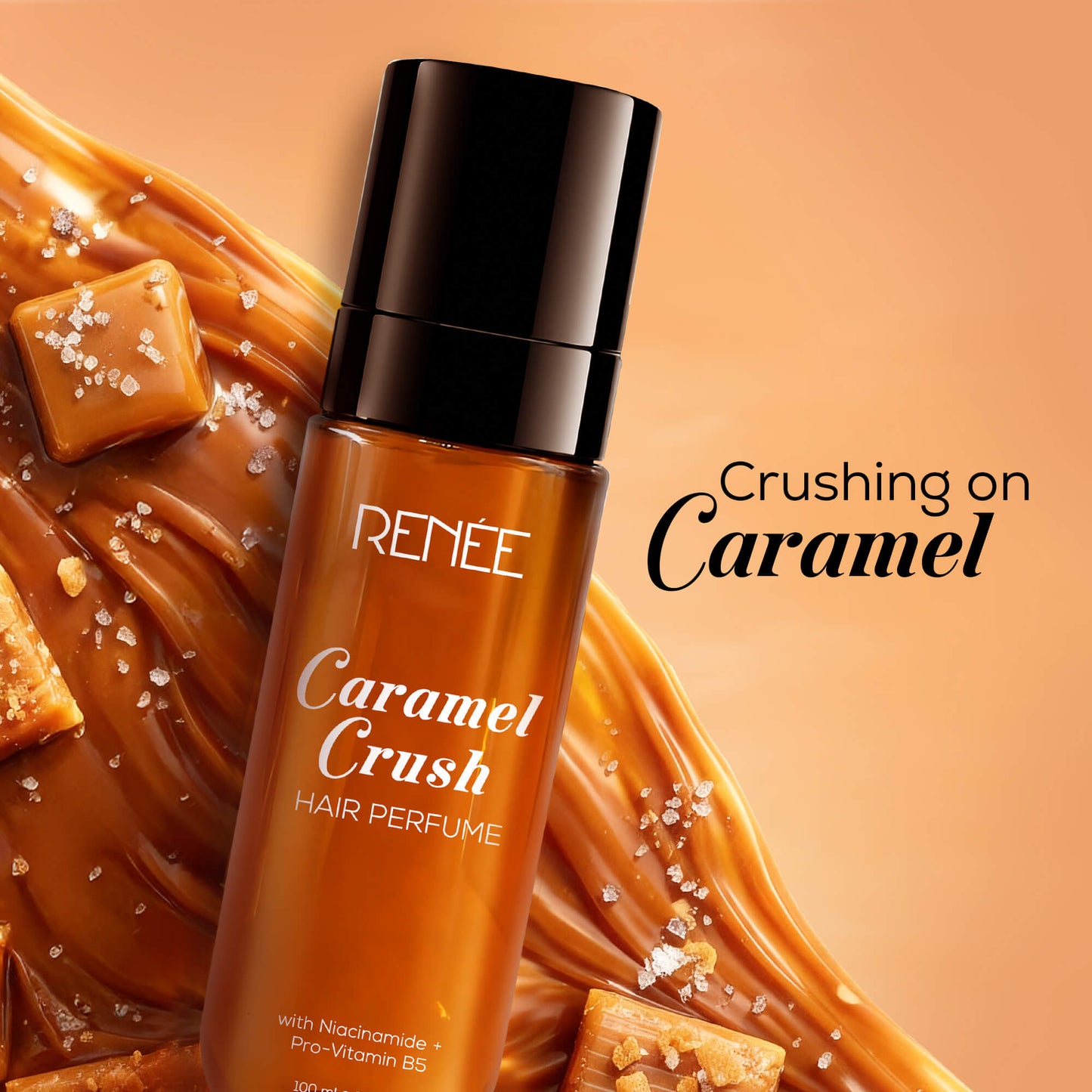 RENEE Hair Perfume Caramel Crush, With Niacinamide & Provitamin B5, 100ml
