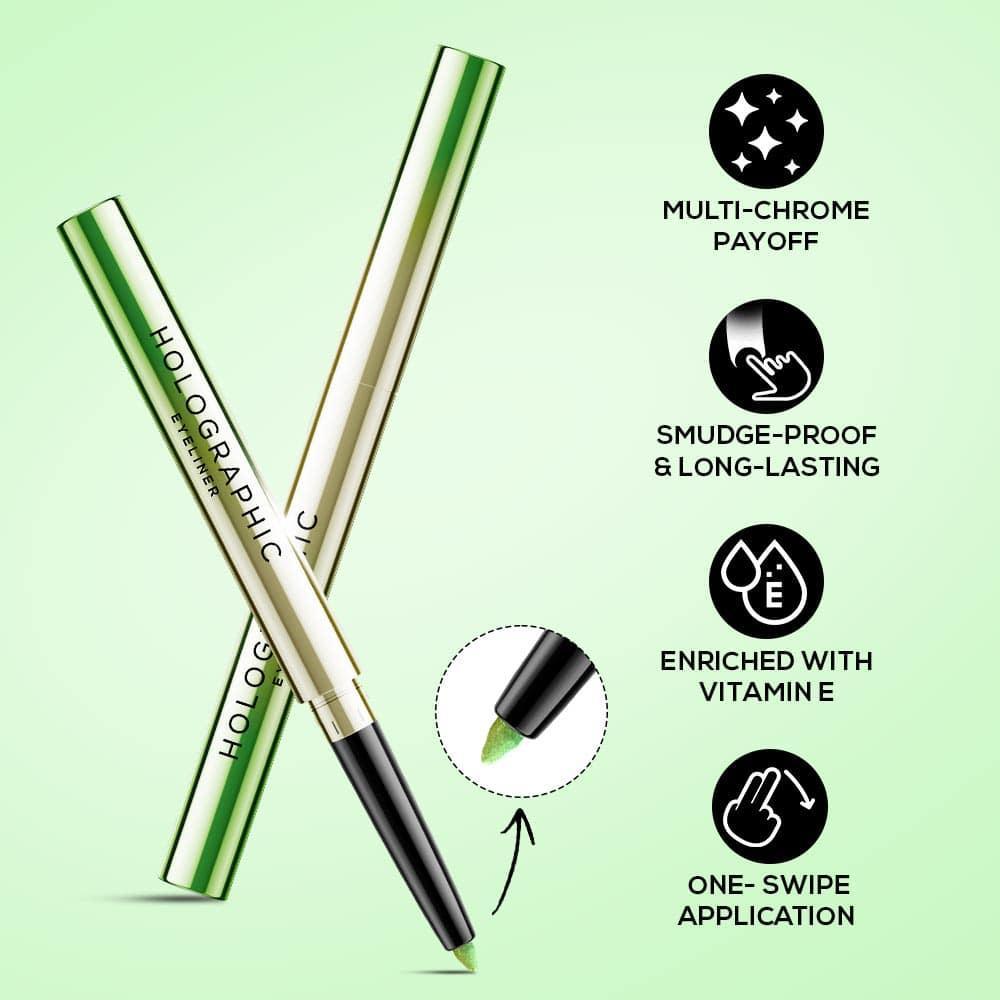 RENEE Holographic Eyeliner Combo of 3 with FREE Pouch
