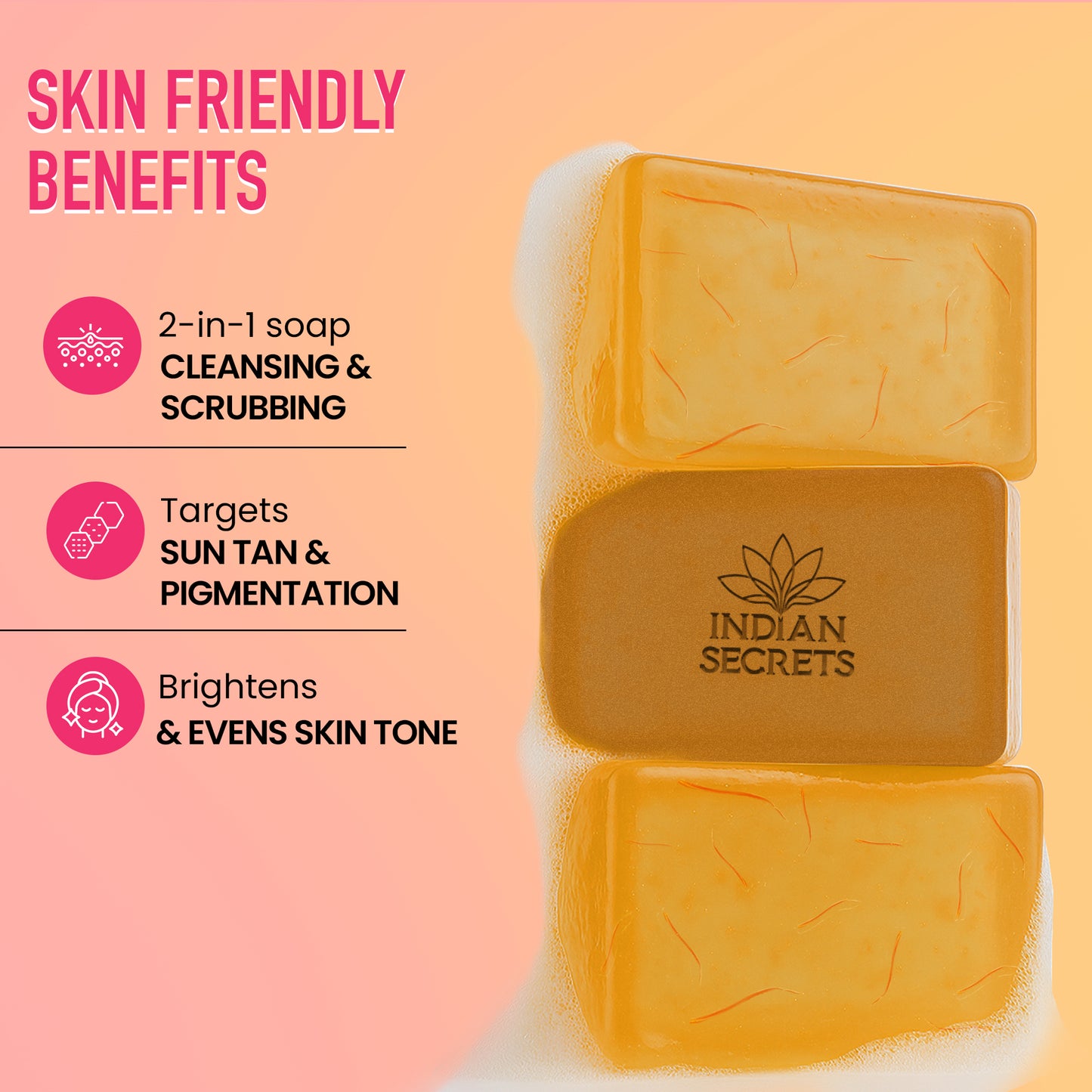 Go Bright 3-in-1 Skincare Set – Facewash, Scrub Soap & Face Cream for Glowing, Even-Toned & Tan-Free Skin