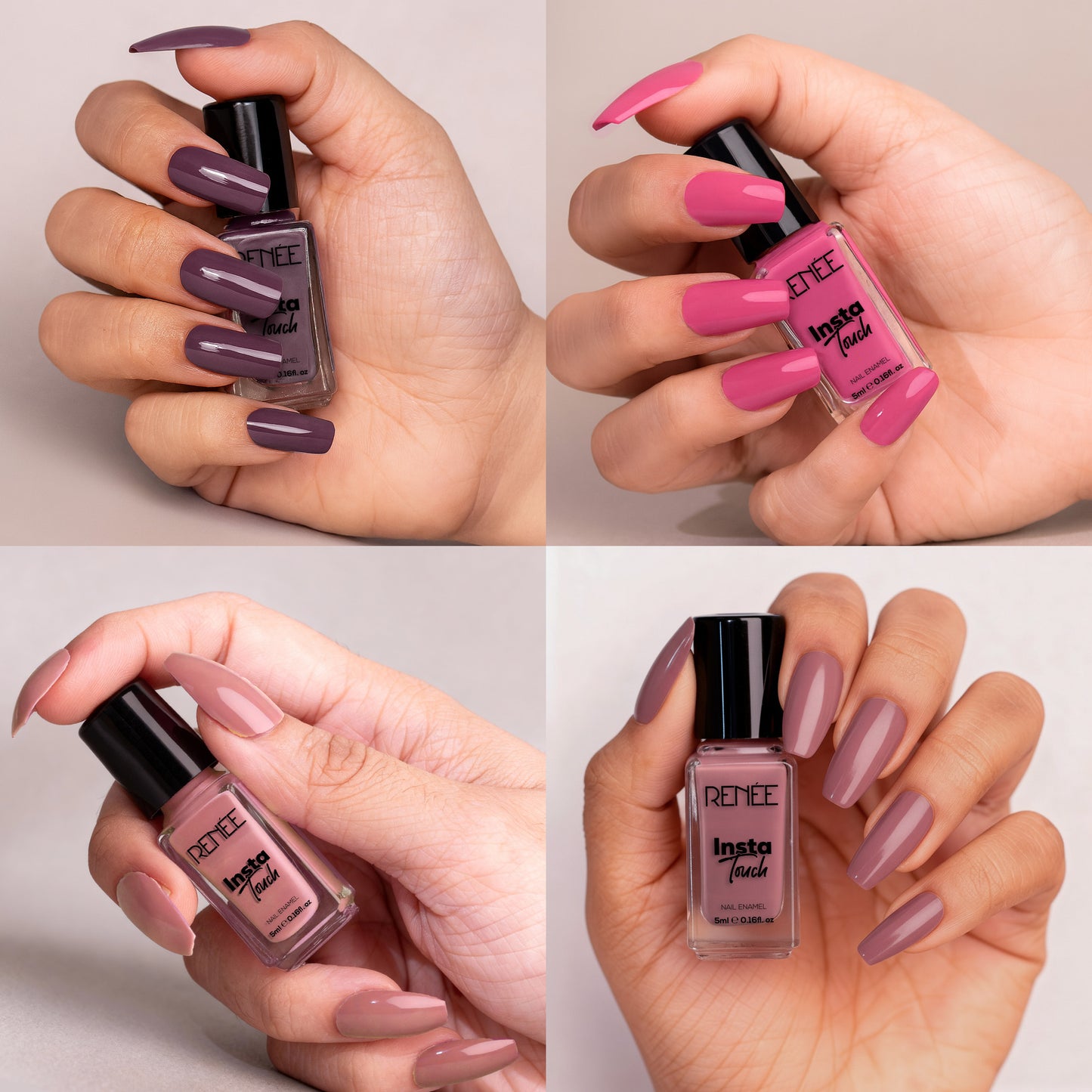 RENEE Insta Touch Nail Paints - Set of 4