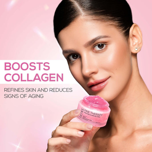 RENEE Pink Therapy Hydrolyzed Collagen Overnight Sleeping Jelly Mask for Anti-Aging & Hydrated Skin