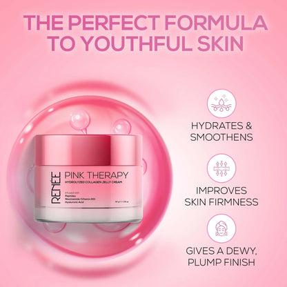 RENEE Pink Therapy Hydrolyzed Collagen Overnight Sleeping Jelly Mask for Anti-Aging & Hydrated Skin