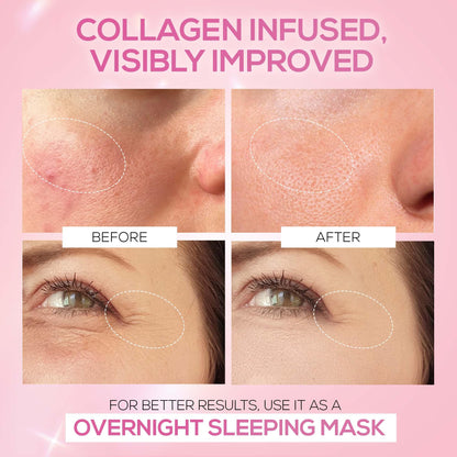 RENEE Pink Therapy Hydrolyzed Collagen Overnight Sleeping Jelly Mask for Anti-Aging & Hydrated Skin