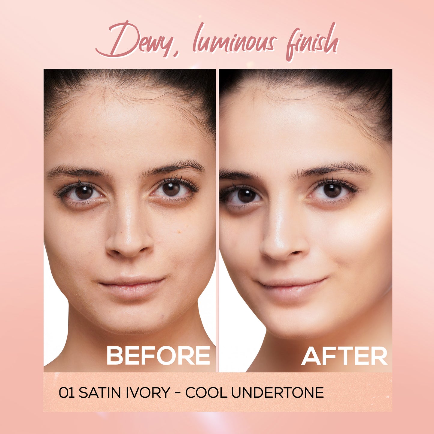RENEE Lumi Glow Highlighting Liquid Foundation With 3D Glow For Luminous Skin, 30ml