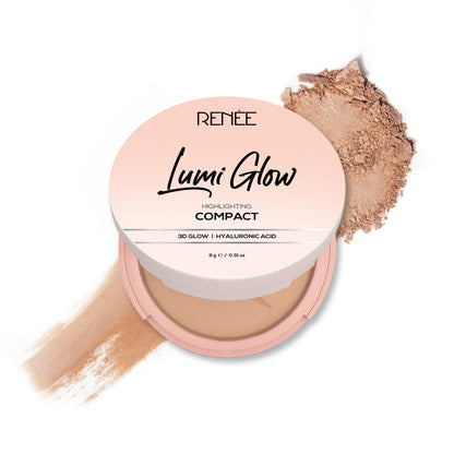 RENEE Lumi Glow Highlighting Compact with 3D Glow For Luminous Skin, 9g