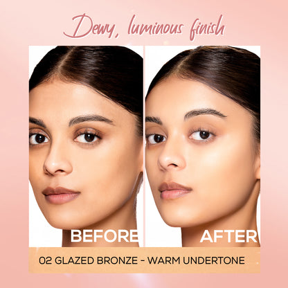 RENEE Lumi Glow Highlighting Liquid Foundation With 3D Glow For Luminous Skin, 30ml