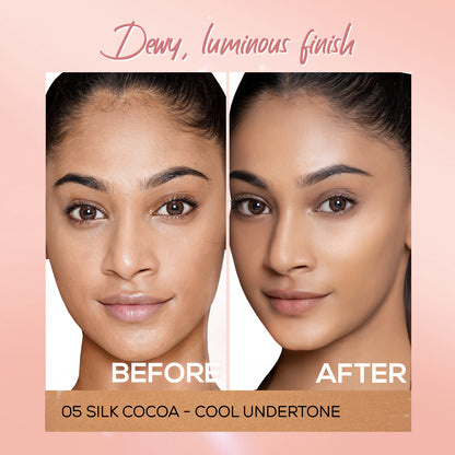 RENEE Lumi Glow Highlighting Liquid Foundation With 3D Glow For Luminous Skin, 30ml