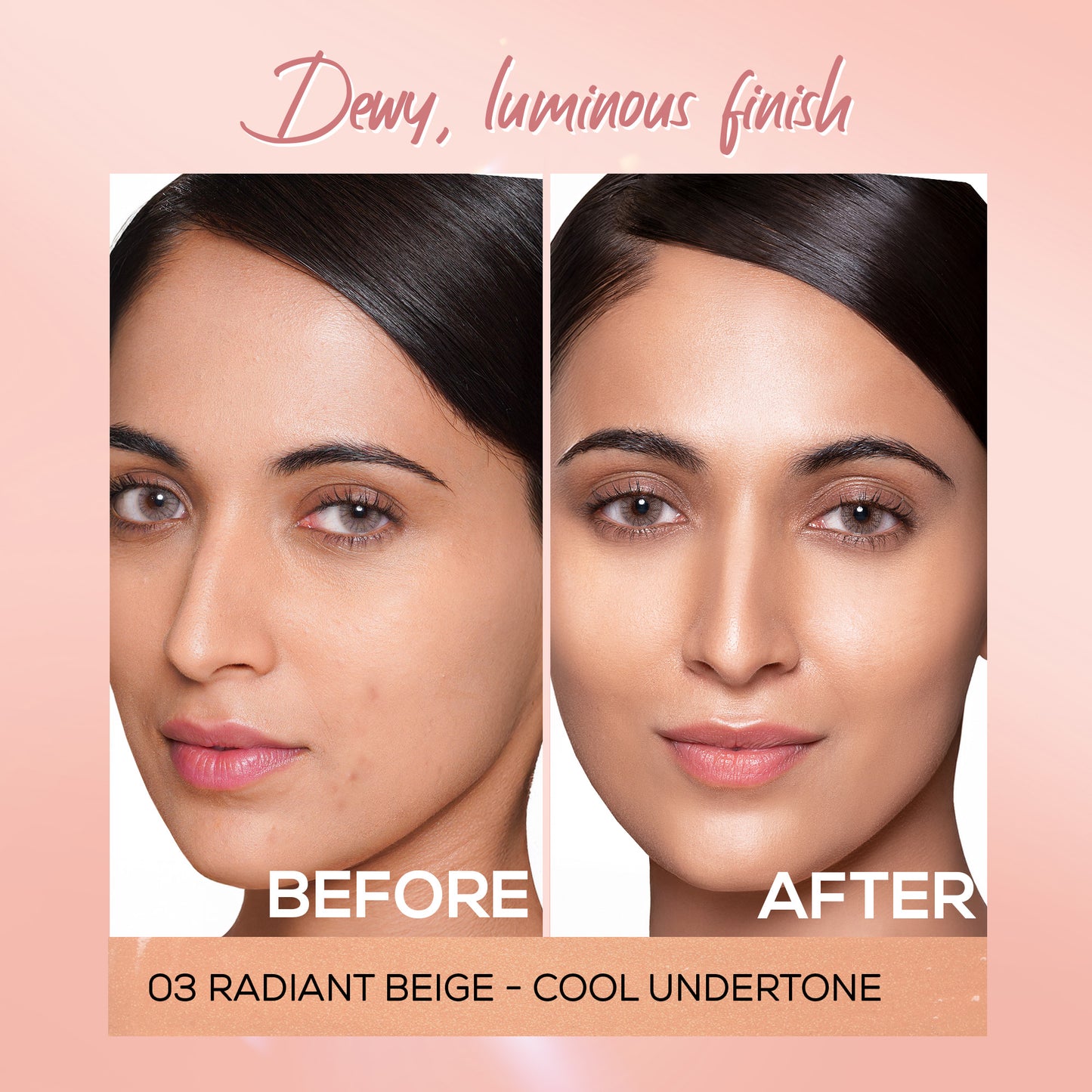 RENEE Lumi Glow Highlighting Liquid Foundation With 3D Glow For Luminous Skin, 30ml