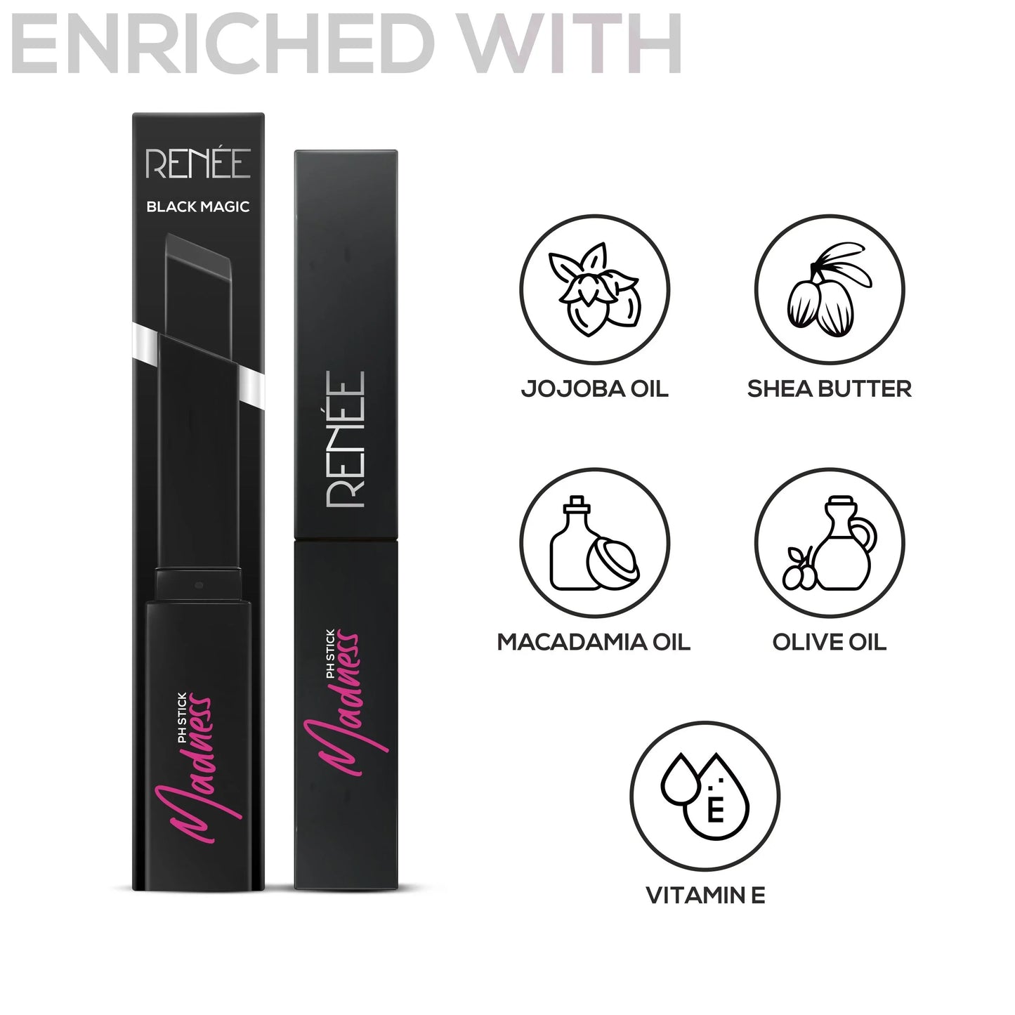 RENEE Midnight Kohl Pencil & Madness pH Lipstick Combo
