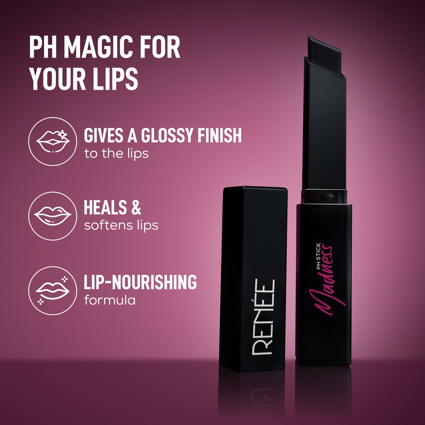 RENEE Madness pH Lipstick, 3g