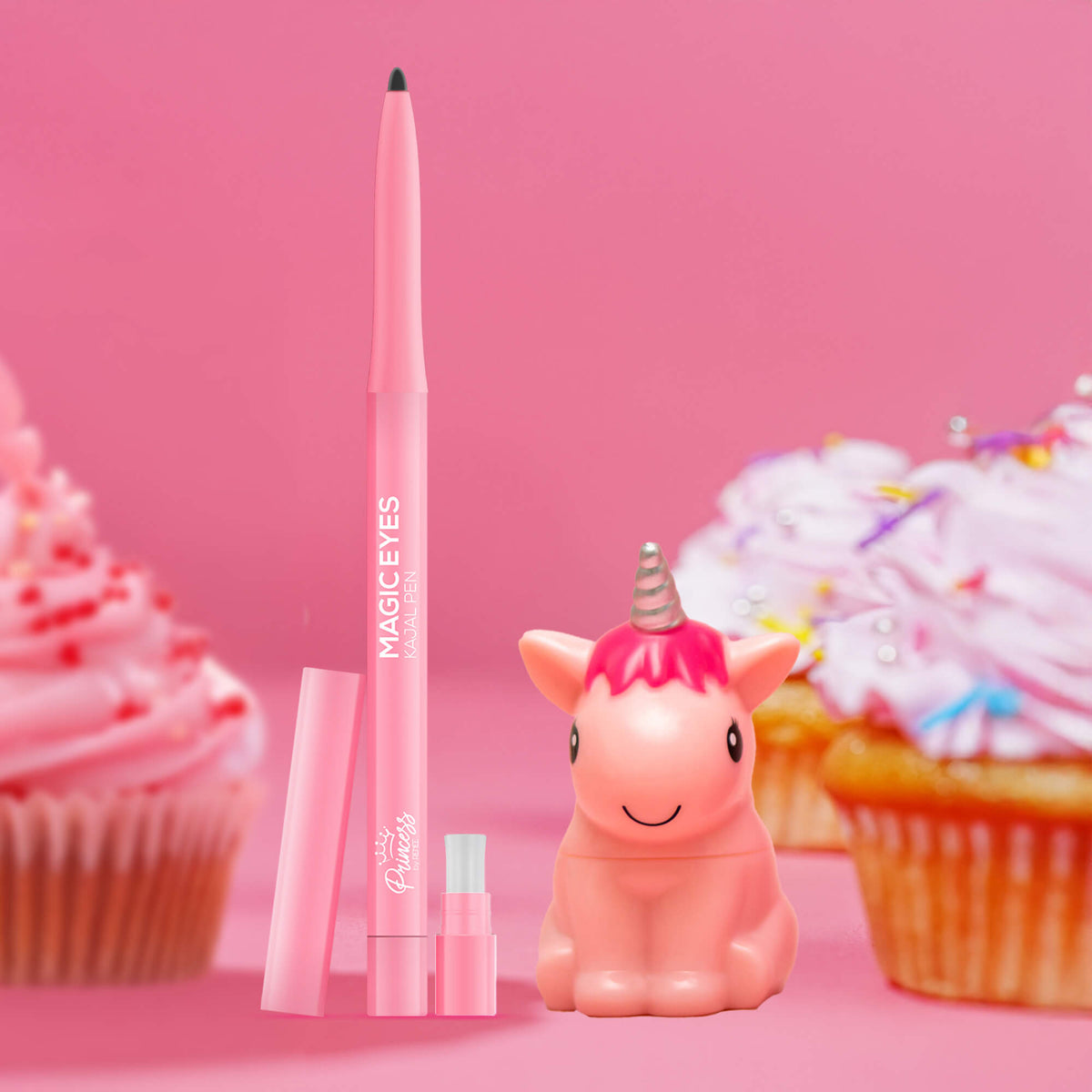 Magic Eyes Kajal Pen & Snowball Lip Balm Combo for Kids & Preteens by Princess by RENEE