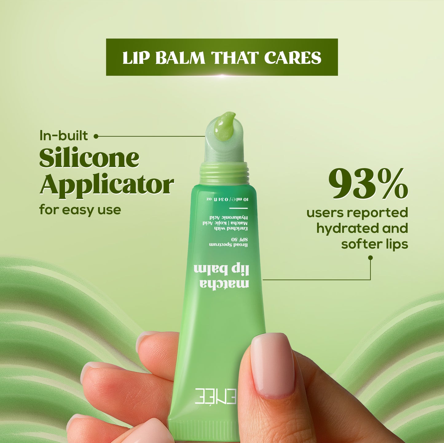 RENEE Matcha Lip Balm With SPF 50, 10g
