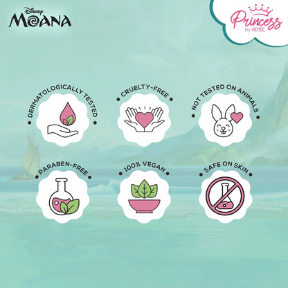 Princess by RENEE Disney Moana’s Stick On Nails, For Preteens, Pack of 24