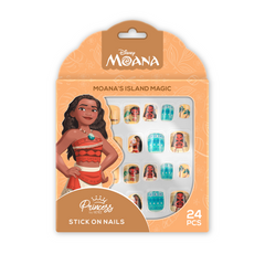 Princess by RENEE Disney Moana’s Stick On Nails, For Preteens, Pack of 24