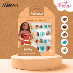 Princess by RENEE Disney Moana’s Stick On Nails, For Preteens, Pack of 24