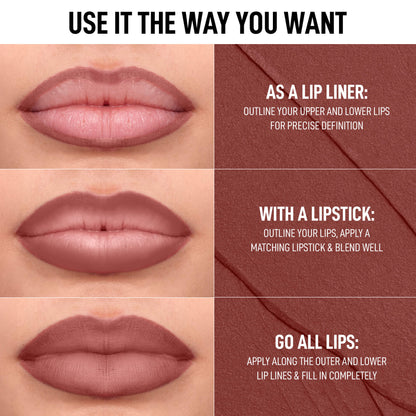 RENEE Curve Matte Lip Liner With Sharpener, 2.5g